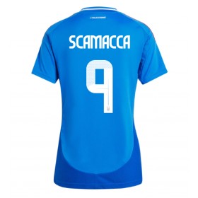 Italien Gianluca Scamacca #9 Heimtrikot EM 2024 Kurzarm